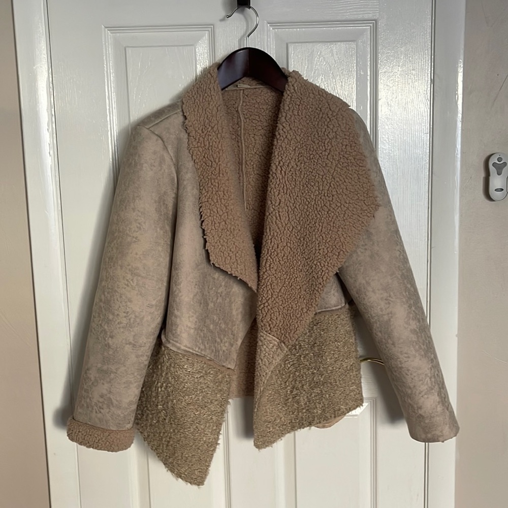Mystree Faux Sherpa Coat - Size L